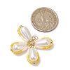 Two Tone Glass Seed Beaded Butterfly Pendants PALLOY-MZ00563-03-2