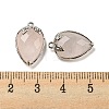 Natural Rose Quartz Faceted Pendants G-M431-06P-03-3