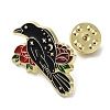 Crow & Flower Enamel Pins JEWB-H014-04LG-04-3