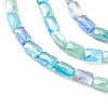 Gradient Color Electroplate Glass Bead Strands X1-GLAA-E042-01A-3