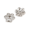 Brass Micro Pave Clear Cubic Zirconia Bead Caps CU-CBA6A75-30P-2