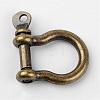 Tibetan Style Alloy D-Ring Anchor Shackle Clasps PALLOY-D355-AB-1