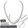 1Pc 304 Stainless Steel Cuban Link Chain Necklaces for Men Women NJEW-SP0001-23D-2