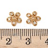 Brass Micro Pave Clear Cubic Zirconia Bead Caps KK-S350-08G-2