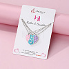 3Pcs Alloy Enamel Mom Daughter Heart Magnetic Pendant Necklace Sets for Mother's Day FS-WG5C723-01-2
