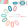 80Pcs 8 Colors Opaque Spray Painted Acrylic Linking Rings OACR-FH0001-022-5