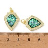 Brass Micro Pave Cubic Zirconia Pendants KK-A197-04G-3