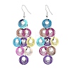 430 Stainless Steel Dangle Earrings EJEW-B157-01C-4