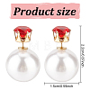 10 Pairs 10 Colors Resin Diamond & Plastic Imitaion Pearl Front Back Stud Earrings EJEW-AN0002-65-2