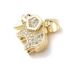 Brass Micro Pave Cubic Zirconia Pendants KK-H529-46G-2