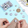 80Pcs 5 Styles 2-Hole Shell Buttons BUTT-ME0001-44-3