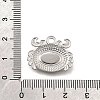 304 Stainless Steel Pave Natural Paua Shell Pendants STAS-C122-21B-01P-3