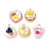 Opaque Resin Dessert Craft Pendant RESI-D014-02P-1