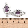 Brass Pave Cubic Zirconia Fold Over Clasps CU-CBAA6E8-09P-3