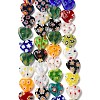 Handmade Millefiori Glass Heart Bead Strands LK-U001-03-1