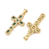 Brass Micro Pave Cubic Zirconia Pendants CU-CBADC6C-12G-01-2