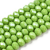 Electroplate Glass Beads Strands EGLA-A034-P4mm-A28-1