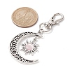 Moon & Sun Alloy Pendant Decorations HJEW-JM01596-04-2