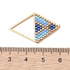 Glass Seed Bead & 304 Stainless Steel Pendants PALLOY-MZ01309-01-3