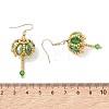 Transparent Electroplate Glass & Seed Glass Beads Dangle Earrings EJEW-MZ00714-04-5