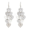 Brass Dangle Earrings EJEW-B157-02A-P-4