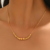 Brass Matte Round Graduated Beaded Necklaces for Women WB0357-5