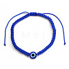 Evil Eye Lampwork Bead Braided Bead Bracelets NE0234-1-1