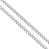 304 Stainless Steel Twisted Chain Curb Chain Slider Necklaces Making AJEW-JB01489-3