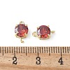 Brass Pave Cubic Zirconia Connector Charms KK-F892-53G-09-3