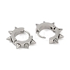 Non-Tarnish Polishing 304 Stainless Steel Spike Rivet Hoop Earrings for Women EJEW-M001-05P-2