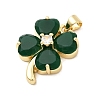 Brass Glass Pendants KK-H529-40G-02-2