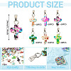 60Pcs 6 Colors Synthetic Turquoise Pendants PALLOY-TAC0289-4