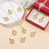 10Pcs Rack Plating Brass Micro Pave Cubic Zirconia Pendants KK-SZ0001-78-5