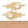 Brass Micro Pave Cubic Zirconia Dangle Earrings KK-CBADE12-05G-5