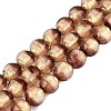 Handmade Lampwork with Gold Powder Beads Strands LAMP-N037-06A-05-1