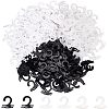  180Pcs 3 Style PP Plastic Display Snap Hooks FIND-NB0002-90A-1