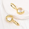Valentine's Day Heart Brass & Glass Hoop Earrings EJEW-Z164-23G-03-3