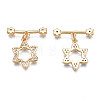 Brass Micro Pave Clear Cubic Zirconia Toggle Clasps KK-Q278-012-NF-2