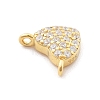 925 Sterling Silver Micro Pave Clear Cubic Zirconia Heart Charms LS-STER-A034-01G-2