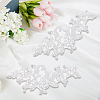 2Pairs Leaves Polyester Embroidery Ornaments Accessories DIY-GF0014-46A-7