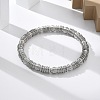 304 Stainless Steel Stretch Bangles for Women BJEW-P315-02B-P-2