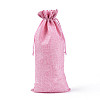 Rectangle Polyester Imitation Burlap Packing Pouches ABAG-N009-01A-05-3