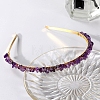 Wire Wrapped Natural Amethyst Chip Hair Bands PW-WG27230-10-1