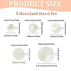 30Pcs 5 Styles 1-Hole Natural Shell Shank Buttons BUTT-CY0001-37-2
