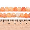 Frosted Natural Agate Beads Strands G-F367-8mm-03-6
