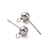 Non-Tarnish 304 Stainless Steel Stud Earring Findings STAS-P099-04P-2