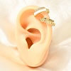 Brass Micro Pave Cubic Zirconia Cuff Earrings for Women CU-CBAE7DF-24G-1