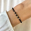 Minimalist Glass & Alloy Beads Slider Bracelets for Women SD4313-1