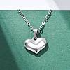 Heart 304 Stainless Steel Pendant Necklaces NJEW-H059-17P-3