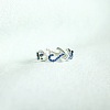 Wave Shaped 925 Sterling Silver Micro Pave Cubic Zirconia Finger Rings FS-WGA19D0-01-4